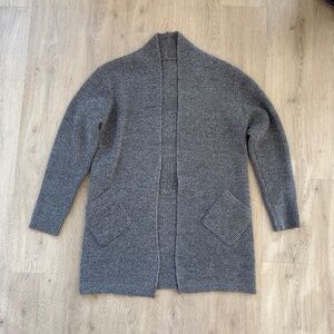 Soft Knit Grey Acrylic Cardigan